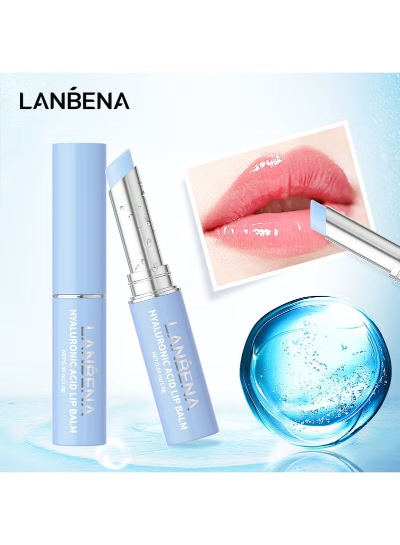 LANBENA Hyaluronic Acid Lip Balm Lips Care Serum Moisturizing Lips Reduce Fine Lines Relieve Dryness Long-Lasting Protection Nourishing Lip Care 1.8g - Image 1