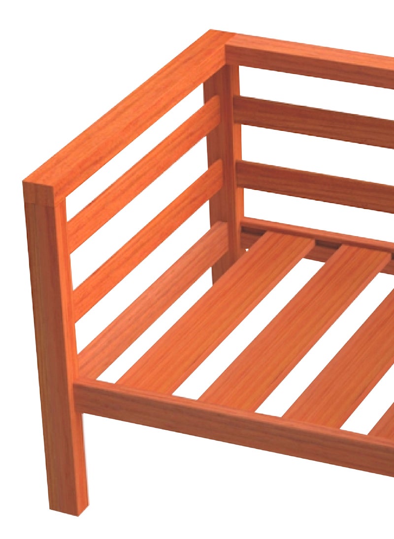 TRAMONTINA Since 1911,Made in Brazil- Rio 1 Seat Sofa in Wood Without Upholstery  - Image 2