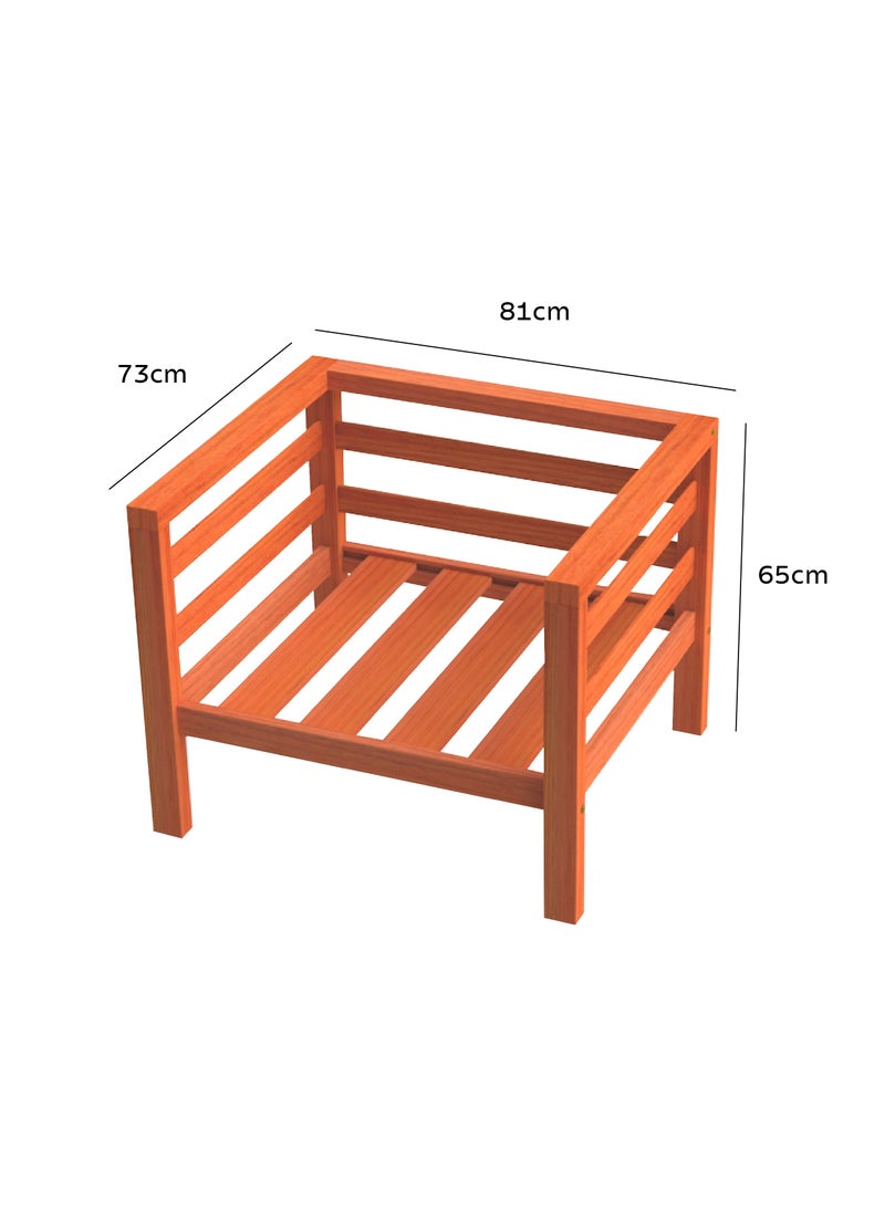 TRAMONTINA Since 1911,Made in Brazil- Rio 1 Seat Sofa in Wood Without Upholstery  - Image 3