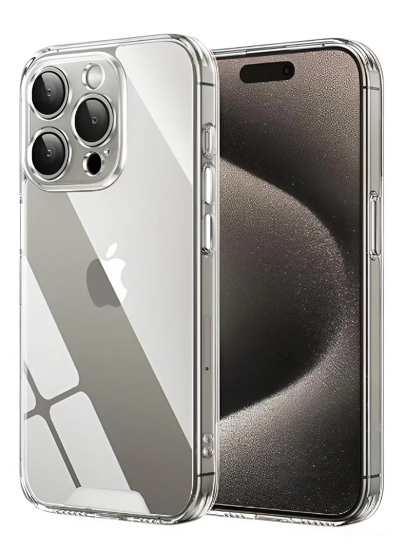 غطاء حماية واقٍ مصنوع من البولي يوريثان الحراري لهاتف آيفون 15 برو ماكس شفاف - Image 1