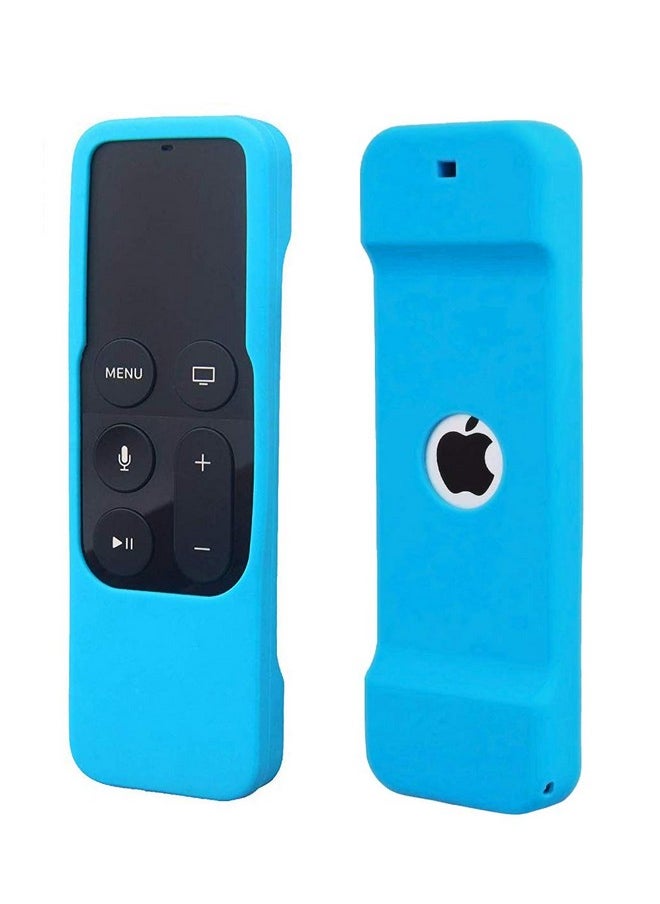 HJYuan - Case Compatible With Apple Tv 4K 4Th 5Th Generation, Hjyuan Shock Proof Silicone Remote Cover Case Compatible With Apple Tv 4Th 5Th Gen Siri Remote Controller - Blue - Image 1