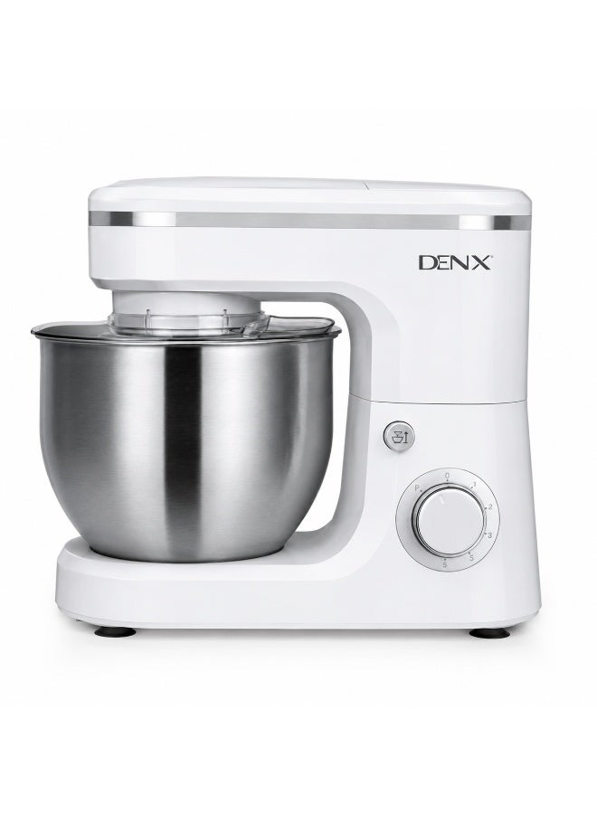DENX DX2029 Stand Mixer, 1000W Kitchen Food Mixer, 5.5L SUS304 Stainless Steel Bowl, 6-Speed Control, Dough Kneading, Whisking & Mixing Machine for Baking