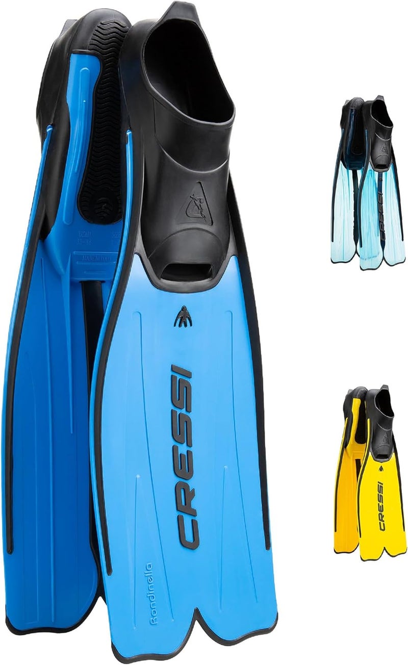 Cressi Rondinella Full Foot Snorkeling/Free Diving Fins (Made in Italy) - Image 1