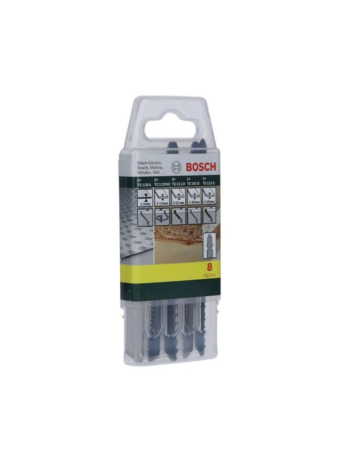 Bosch (2607019458) Jigsaw Blade Set with T Shaft 8Pcs/Set - Image 4