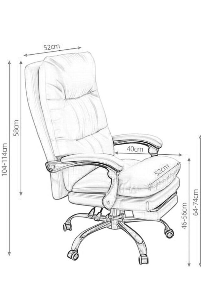 عربست منتجات المكتب رئيس الأعمال كرسي الشركة غرفة المؤتمرات كرسي مكتب مريح غرفة نوم الدراسة المنزلية كرسي كمبيوتر إيرغونومي مع مساند القدم ، مساند الذراع (خاكي) - Image 3