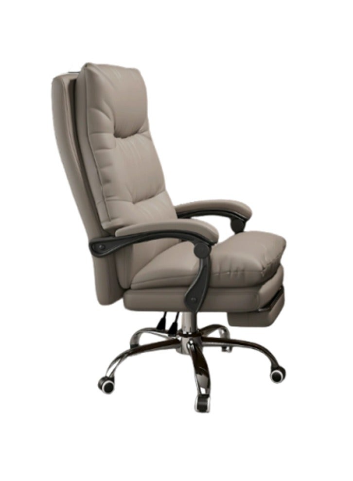 Office Products Business Boss Chair Company Conference Room Comfortable Office Chair Home Study Bedroom Ergonomic Computer Chair with Footrest, Armrest(khaki)