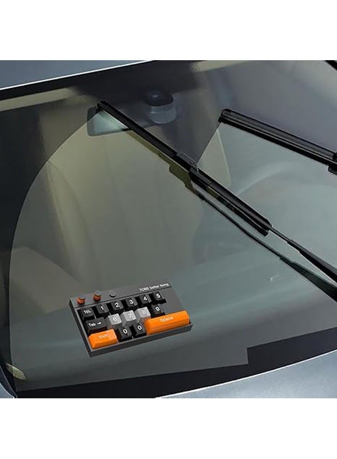 general Car Temporary Parking License Plate Keyboard Man Car Number Plate Creative Rotation Hidden Temporary Parking Sign - Image 2