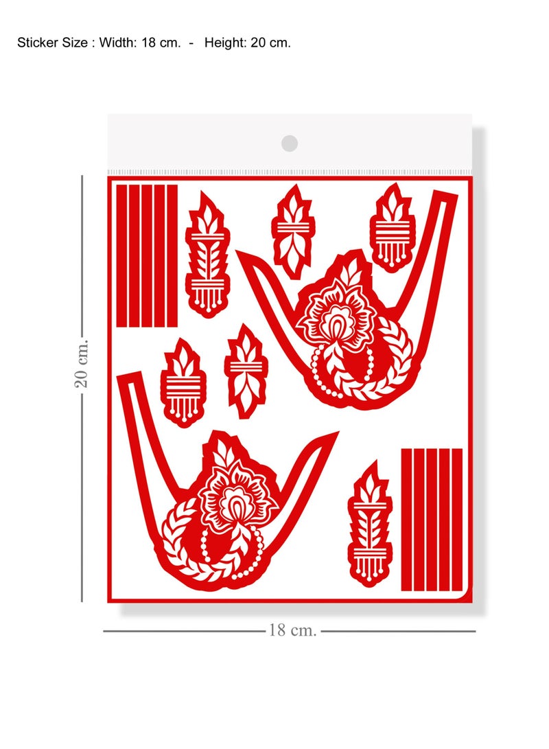 Majarat henna sticker- Arabic henna design sticker for two hands - GASSA for Adults – G302 - Image 4