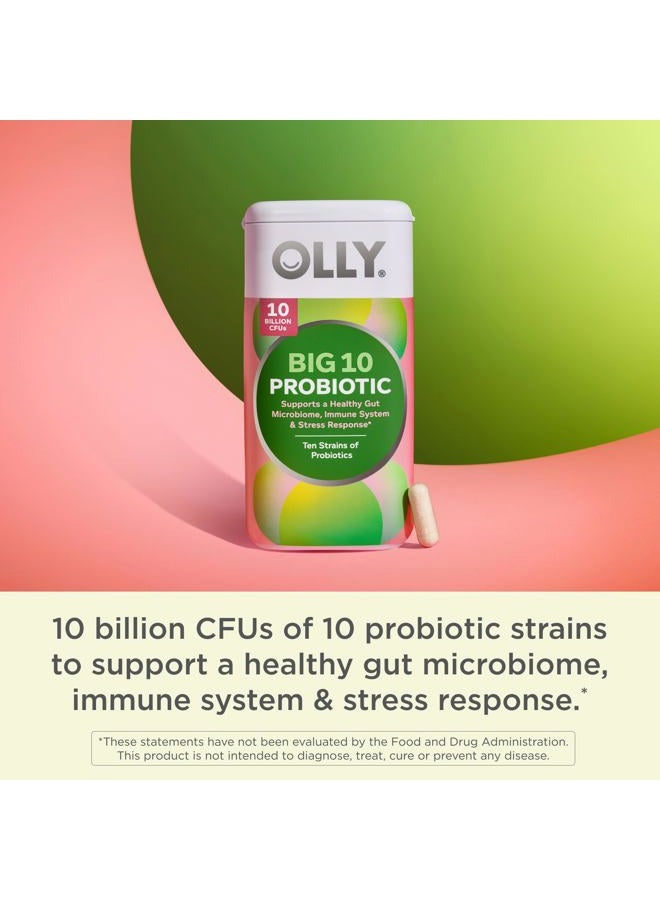 OLLY بيغ 10 بروبيوتيك، يدعم ميكروبيوم الأمعاء الصحي،* 10 مليار وحدة تشكيل مستعمرات، 30 يوم إمداد - 30 حبة - Image 5