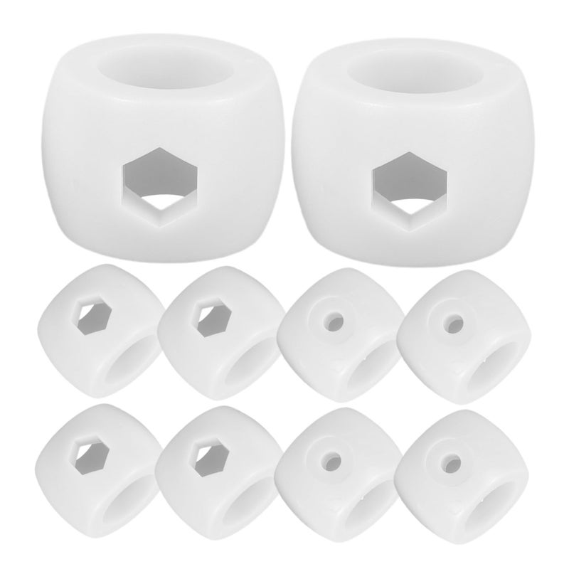 Foosball Table Replacement Parts White 2 50X2 50X2 00CM Plastic Football Accessories - Image 2