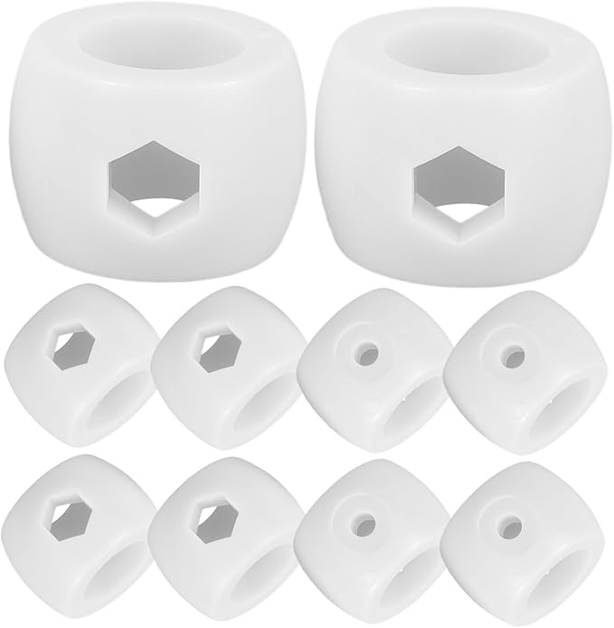 Foosball Table Replacement Parts White 2 50X2 50X2 00CM Plastic Football Accessories - Image 1