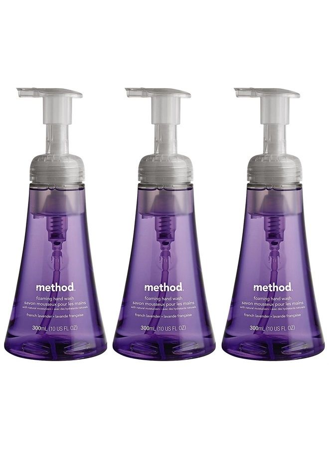 Method Foaming Hand Wash, French Lavender, 10 Fl Oz (Pack of 3)