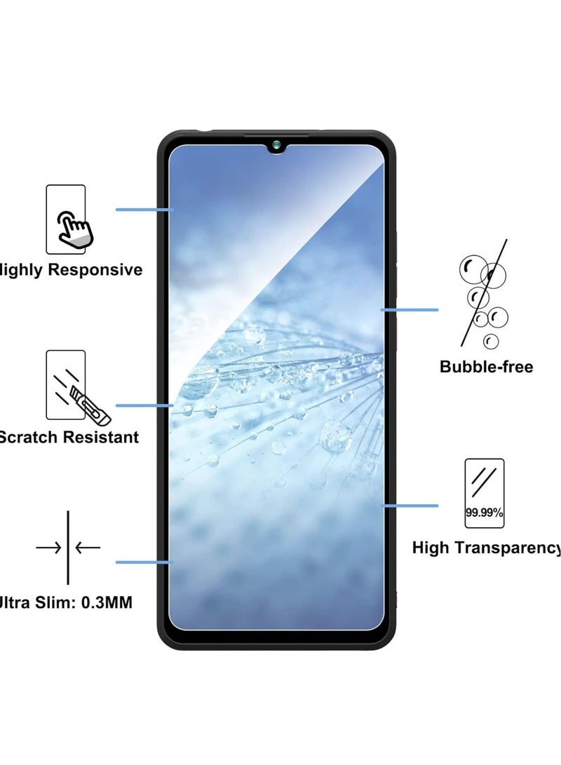 حافظة سيليكون رفيعة جديدة لهاتف Xiaomi Redmi 9A - أسود + 2 واقي زجاج مقسى، مضاد للخدش، حماية كاملة لهاتف Redmi 9A - Image 2