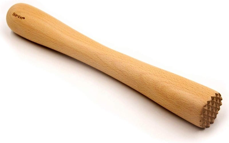 Bamber Extra Long Wood Cocktail Mojito Muddler Wooden Muddler Bar Tool, 12 x 1.6 Inches - Image 1