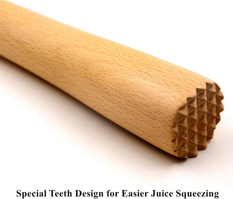 Bamber Extra Long Wood Cocktail Mojito Muddler Wooden Muddler Bar Tool, 12 x 1.6 Inches - Image 5