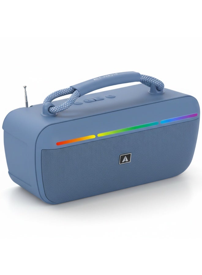 Ai-02S Bluetooth Speaker, 20W High Quality Wireless Speaker with Bluetooth 5.3, 2400mAh Rechargeable Battery, FM Radio, USB & Memory Card Support, Ideal for Outdoor, Home, Karaoke, Party, and Mobile Devices - Multicolour - Image 1