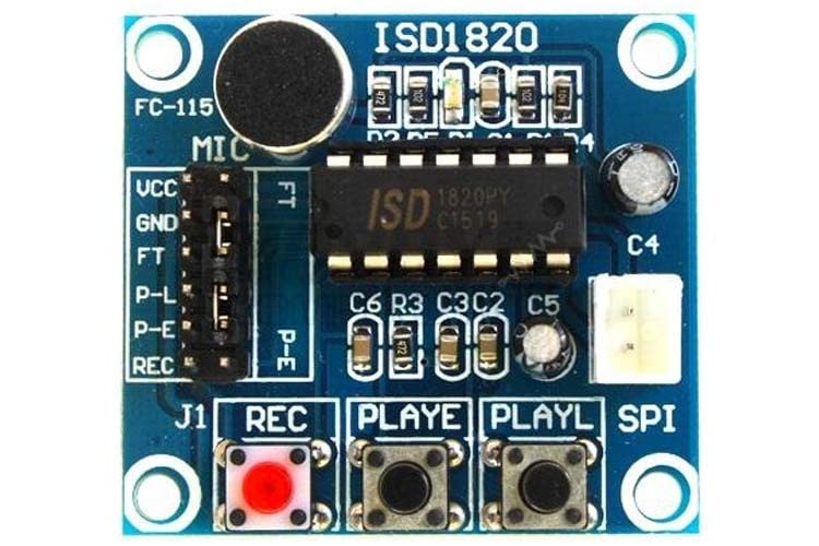 Robodo ISD1820 Sound/Voice Board Recording Recorder Playback Module On-Board Microphone - Image 2