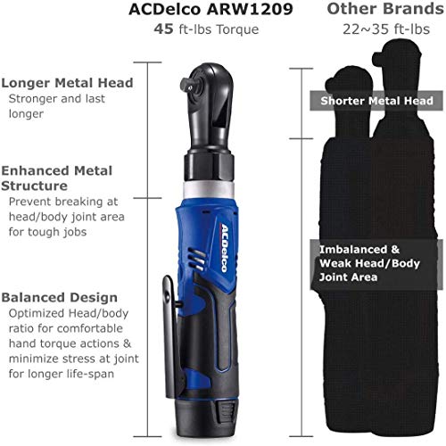 ACDelco Tools ACDelco ARW1209-K14 G12 Series 12V Li-ion Cordless 3/8” Rachet Wrench & Impact Wrench Combo Tool Kit - Image 3