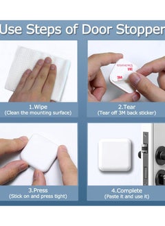 rocooart 6-Piece Door Stoppers Wall Protector, Silicone Door Knob Guard Wall Shield, Self Adhesive Silicone Bumper Pad for Wall for Preventing Damage to Cabinet, Handle, Bed  - Image 2