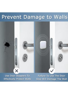 rocooart 6-Piece Door Stoppers Wall Protector, Silicone Door Knob Guard Wall Shield, Self Adhesive Silicone Bumper Pad for Wall for Preventing Damage to Cabinet, Handle, Bed  - Image 3