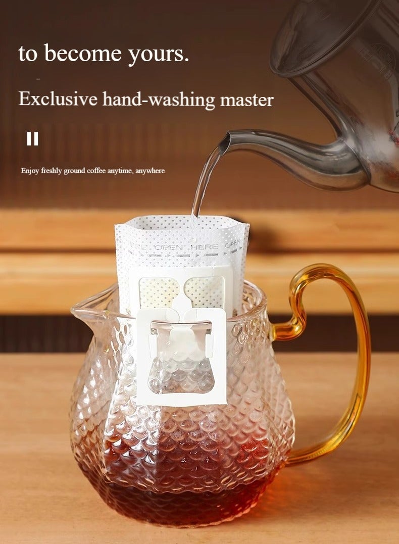 50PCS Hanging Ear Coffee Filter Bags, Disposable Coffee Filter Paper, Suitable for Office, Home, and Travel  - Image 4