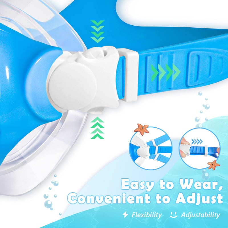 Freela 2 Pack Swim Goggles Kids Swimming Goggles for Kids 6-14 4-7 3-6 8-12 with Nose Cover Anti Fog 180° Clear View Pool Water Goggles Mask Childrens Boys Girls Toddler Youth 4 5 6 7 Years - Image 5
