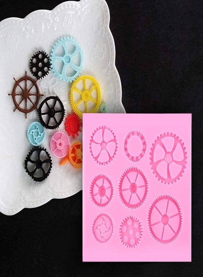 Skytail قالب سيليكون على شكل عجلة ساعة لتزيين الكيك والشوكولاتة والحلويات، مناسب لتزيين الكب كيك، ولصنع زينة على شكل عجلة ساعة، ولصنع زينة من عجينة السكر، والبسكويت، والصلصال البوليمري، والراتنج، والمجوهرات، وسلاسل المفاتيح. - Image 5