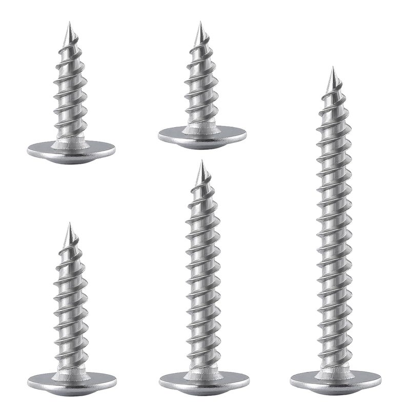 Wensilon (95 pcs)#8 Phillips Truss Head Wood Screws Stainless Steel 410 Quick Metal Self Tapping with Drywall Plastic Anchors Assortment Kit - Image 5