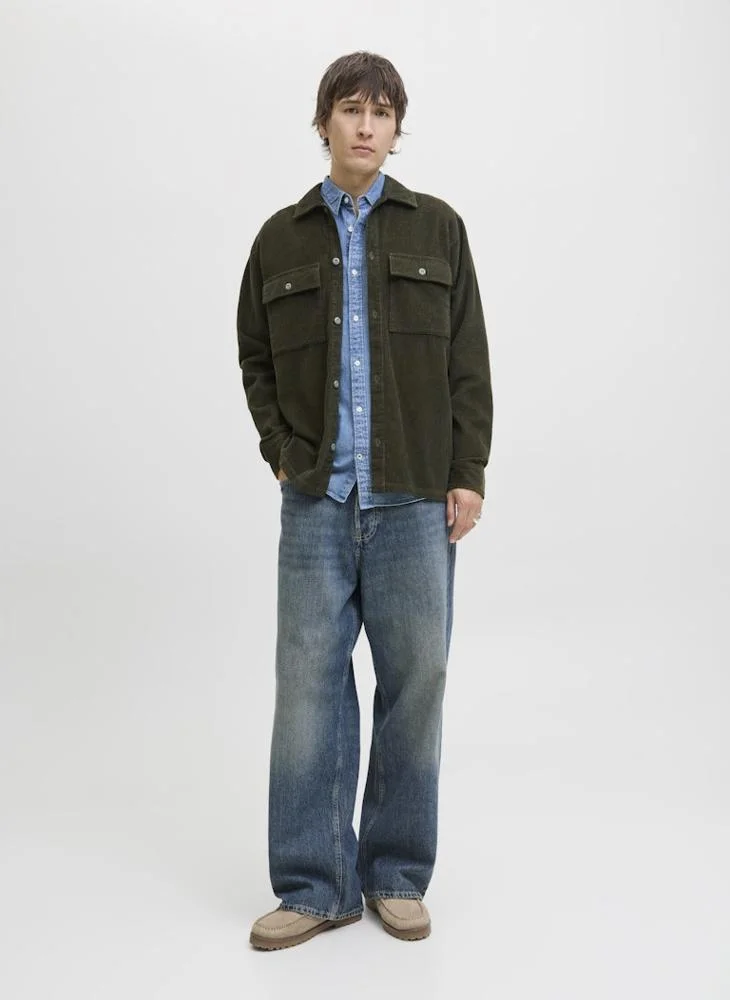 JACK & JONES Jjeperfect Long Sleeve Button Down Shirt
