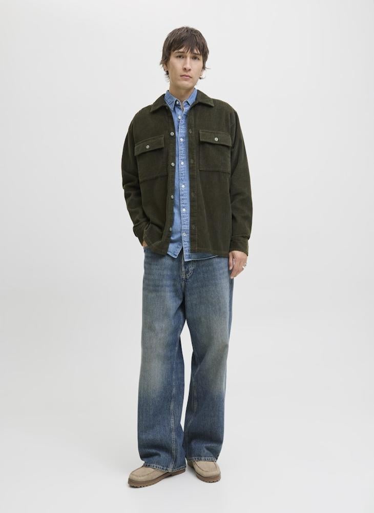 JACK & JONES Jjeperfect Long Sleeve Button Down Shirt - Image 1