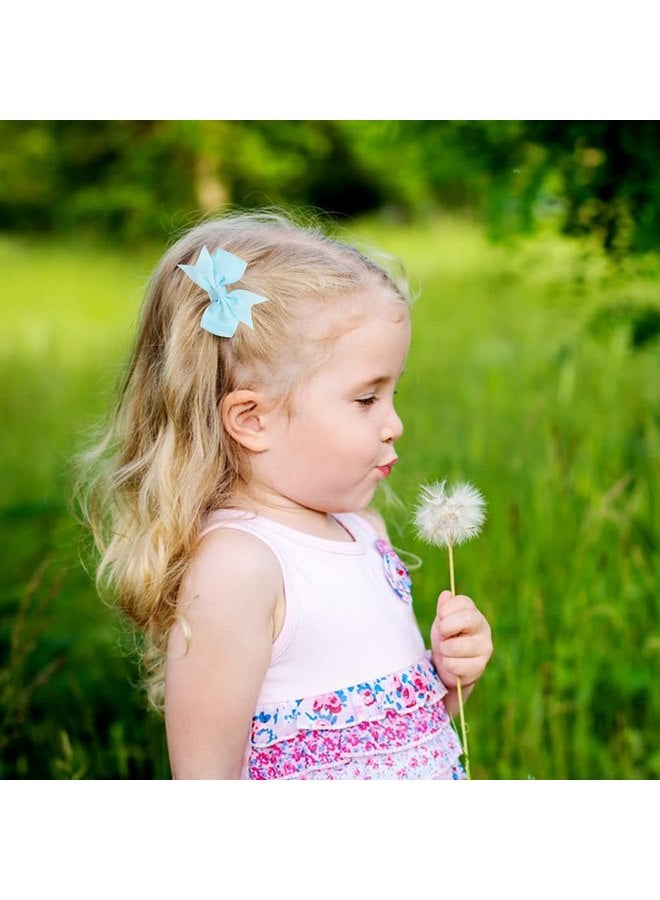 EWINEVER 40 Pieces Baby Hair Clips Mini Hair Clips for Girls 2 Inch Grosgrain Ribbon Hair Bows Baby Girls Alligator Hair Barrettes Hair Accessories for Girls Kids Baby Toddlers (20 Colors) - Image 4