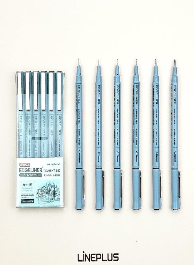 Lineplus Professional Fineliner Pens Set of 6 - Image 2