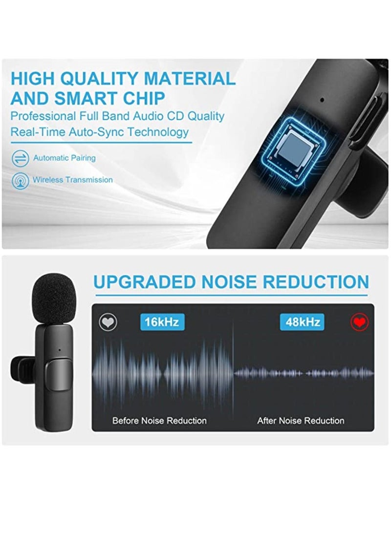 Yuwell Professional Wireless Lavalier Microphone for iPhone iPad, Wireless Microphone Crystal Clear Recording For Live Streaming, YouTube, And TikTok K9  - Image 5