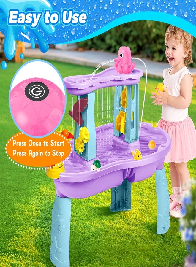 Hinastar Water Table Pump Octopus, Cordless Rechargeable Pump for Water Tables with Magnetic Mounting, No Drill Installation, Durable Outdoor Water Play Accessories for Kids & Toddlers (Pink) - Image 4