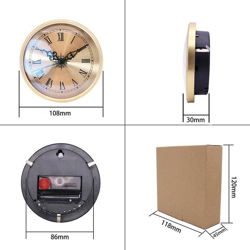 klarako 4.25Inch Quartz Clock Insert Battery Powered DIY Replacement .39" Hole - Image 3