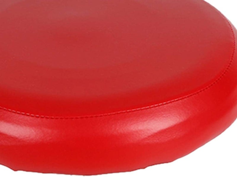كلاراكو غطاء بديل سهل الارتداء لمقعد البار، أغطية مقاومة للماء، يناسب مقعد دائري بقطر 1114 بوصة، مصنوع من جلد البولي يوريثان، مجموعة من قطعتين باللون الأحمر - Image 4
