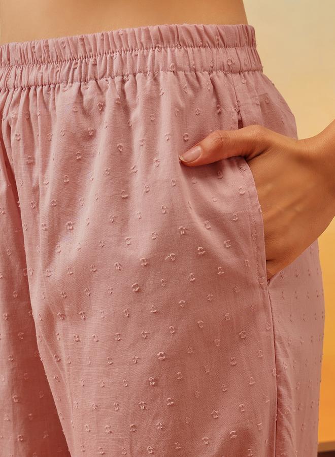 Clovia Dobby Weave Buttoned Shirt and Pyjama Set - Image 5
