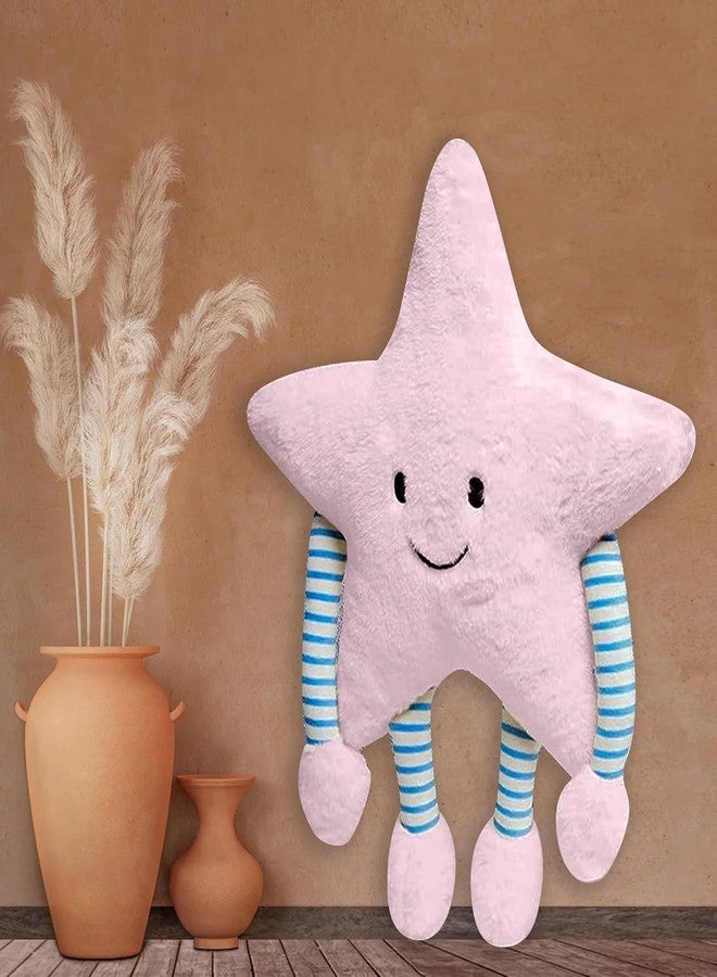 Fun4you Star Pillow Combo Set for Kids | Soft Plush Cushion with Hanging Legs | Cute Nursery Room Decor | Hugging Pillow for Baby Boys & Girls | Super Soft Stuffed Star Toys (W&Pink) - Image 4