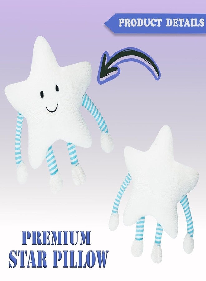 Fun4you Star Pillow Combo Set for Kids | Soft Plush Cushion with Hanging Legs | Cute Nursery Room Decor | Hugging Pillow for Baby Boys & Girls | Super Soft Stuffed Star Toys (W&Pink) - Image 3