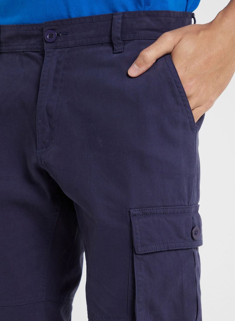 Men Comfort Slim Fit Cargos Trousers