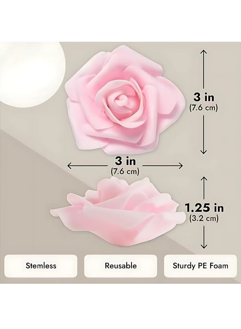 High Quality Luxury Artificial Fake Flowers for Decoration Real Looking Rose Romantic Decoration Events Decoration Birthday Wedding Bridal Shower Party Home Table Decor (Pink, Large 30 Pieces) - Image 2