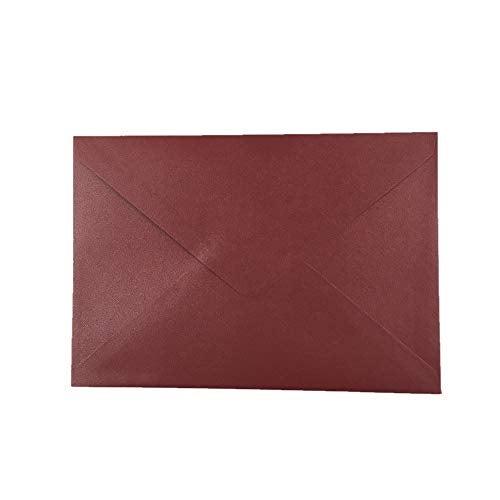 Lucky Star 25 PCS Burgundy Pearlescent A7 Envelopes,5.35 x 7.7 inches, Perfect for 5x7 Weddings Invitation Cards,Birthday Greeting RSVP Invite - Image 2