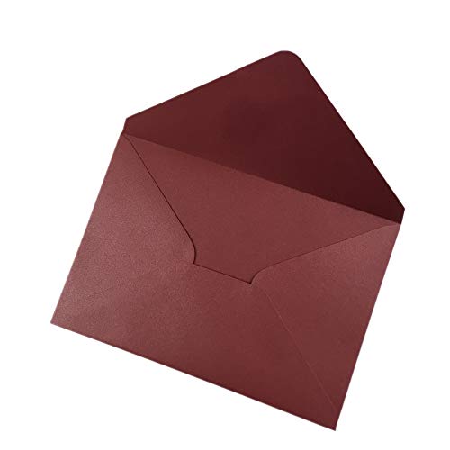 Lucky Star 25 PCS Burgundy Pearlescent A7 Envelopes,5.35 x 7.7 inches, Perfect for 5x7 Weddings Invitation Cards,Birthday Greeting RSVP Invite - Image 1