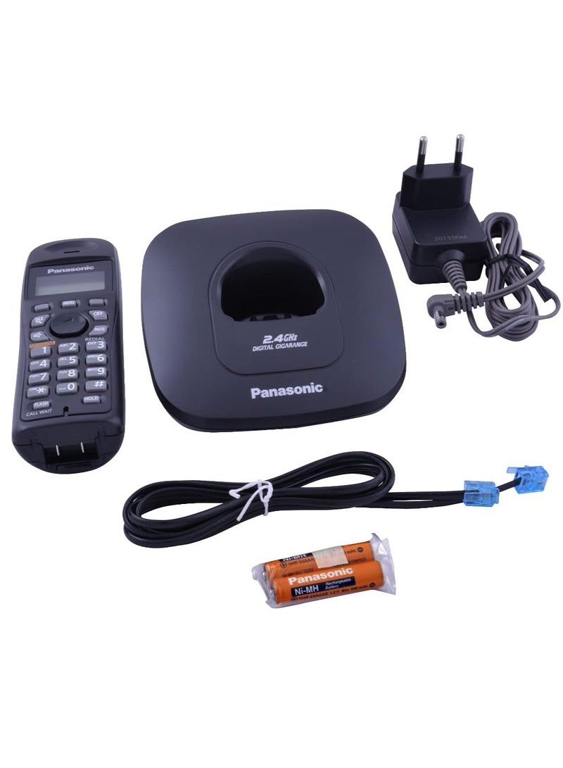 باناسونيك KX-TG3611 هاتف لاسلكي رقمي بخط واحد 2.4 جيجا هرتز أسود - Image 4