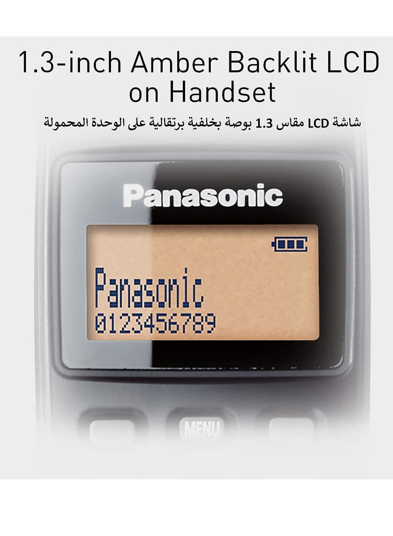 باناسونيك KX-TG3611 هاتف لاسلكي رقمي بخط واحد 2.4 جيجا هرتز أسود - Image 5