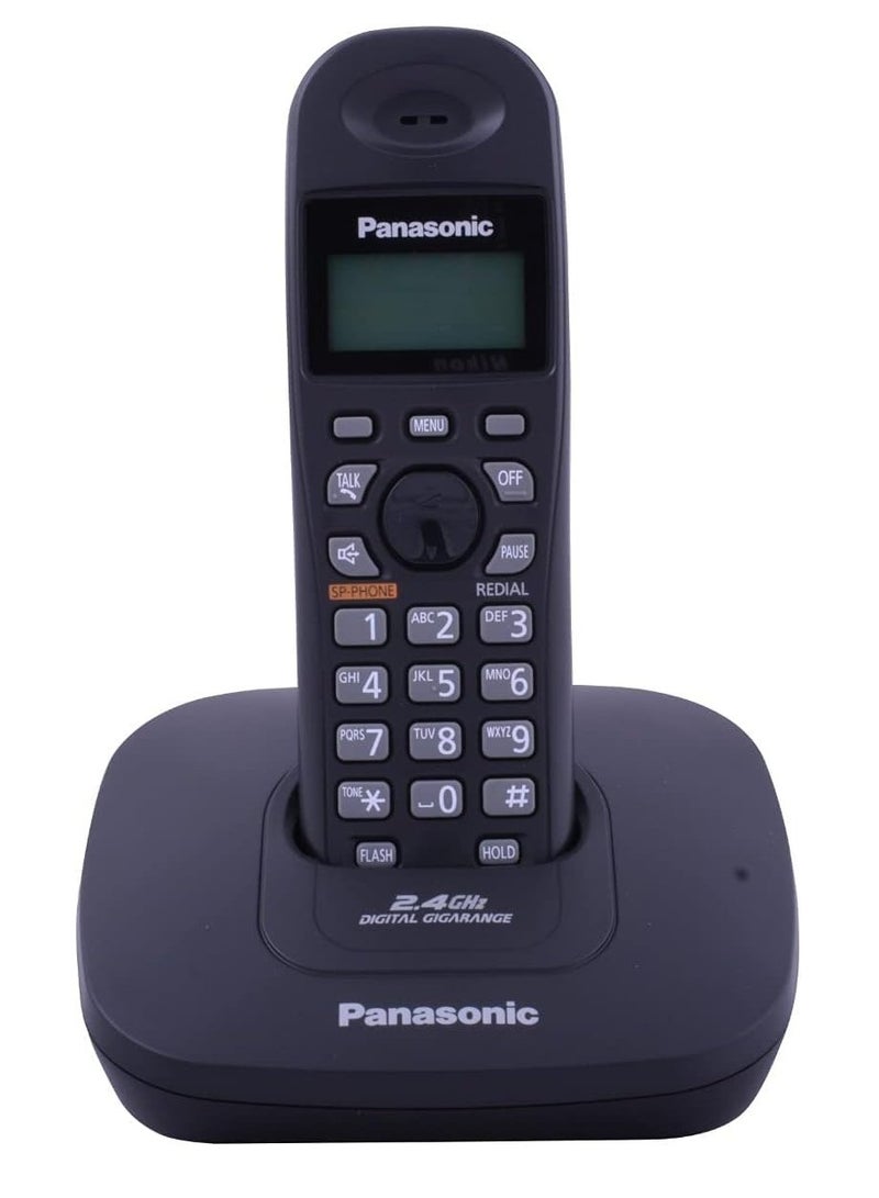 باناسونيك KX-TG3611 هاتف لاسلكي رقمي بخط واحد 2.4 جيجا هرتز أسود - Image 2