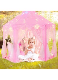 BabyGo BabyGo Kids Prince Princess Castle Tent for Kids | Theme Play Tent with for Kids | Mosquito Net Design Tent for Kids | Lighting Tent House | Pink Color  - Image 3