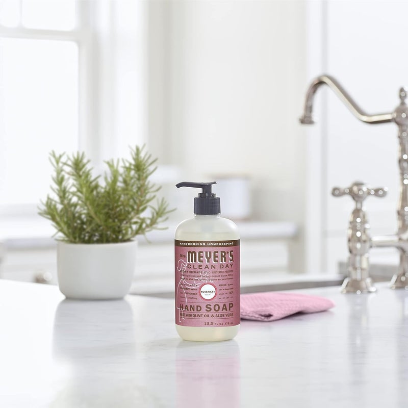 MRS. MEYER'S CLEAN DAY Liquid Hand Soap, Cruelty Free and Biodegradable Formula, Rosemary Scent, 12.5 oz- Pack of 3 - Image 5