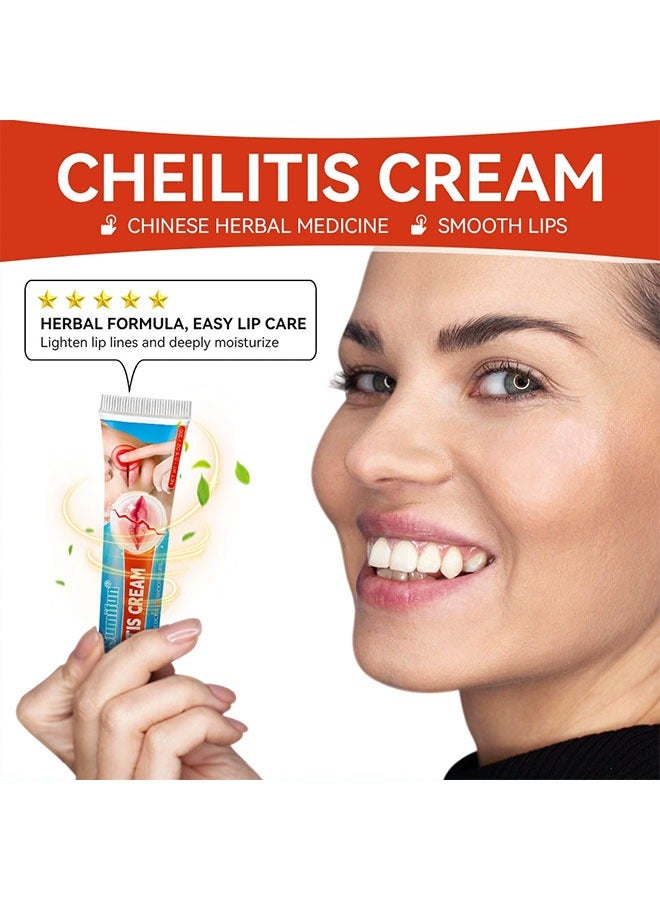 سوميفون Cheilitis Cream ، مرطب شفاهي للشفاه شديدة التشقق ، مكونات طبيعية للتبريد الفوري وتخفيف الآلام ، إزالة الجلد الميت / تلاشي خطوط الشفاه / تحسين لون الشفاه 20 جم - Image 4