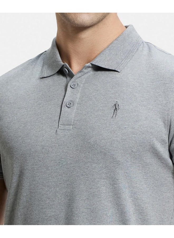 JOCKEY - Jockey Men's Regular Fit Half Sleeved Polo T-Shirt (3912_Pack of 1_Grey Melange XL) - Image 1